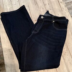 DNIN Women's Deep Indigo Jeans Size 20W‎ Stretchy Y2K Style Comfort